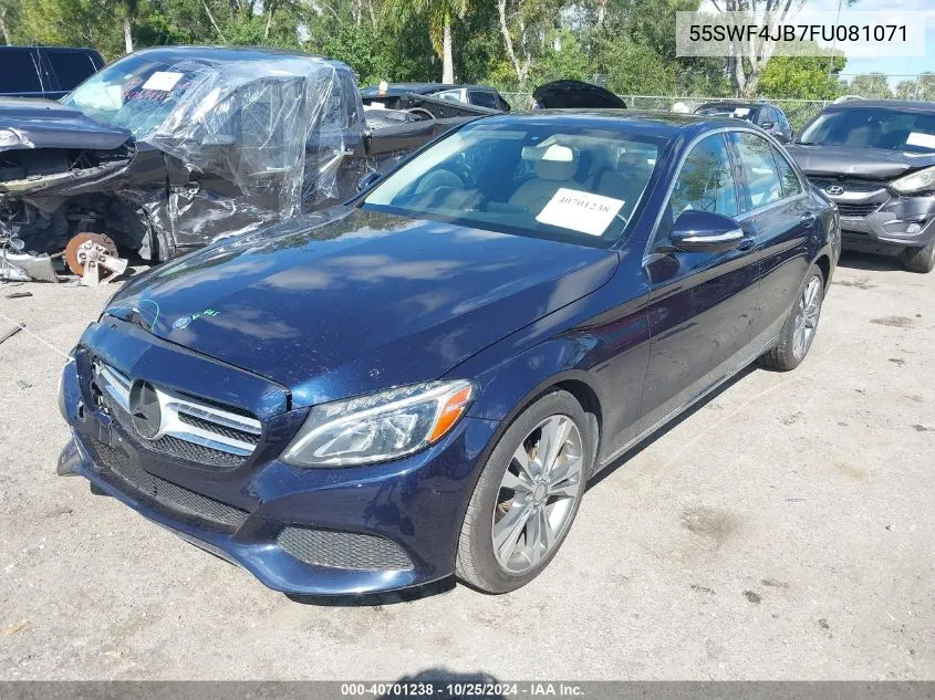 2015 Mercedes-Benz C 300 Luxury/Sport VIN: 55SWF4JB7FU081071 Lot: 40701238