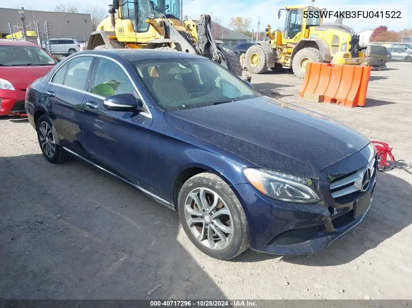 2015 Mercedes-Benz C 300 4Matic/Luxury 4Matic/Sport 4Matic VIN: 55SWF4KB3FU041522 Lot: 40717296