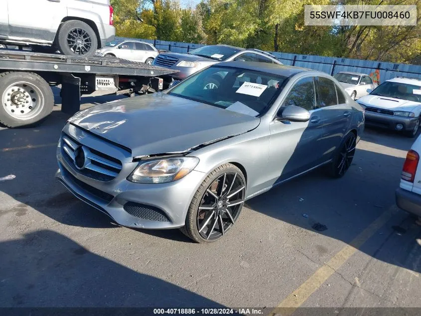 2015 Mercedes-Benz C 300 4Matic VIN: 55SWF4KB7FU008460 Lot: 40718886