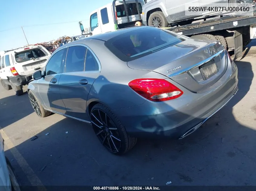 2015 Mercedes-Benz C 300 4Matic VIN: 55SWF4KB7FU008460 Lot: 40718886