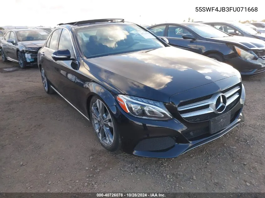 2015 Mercedes-Benz C 300 Luxury/Sport VIN: 55SWF4JB3FU071668 Lot: 40726078