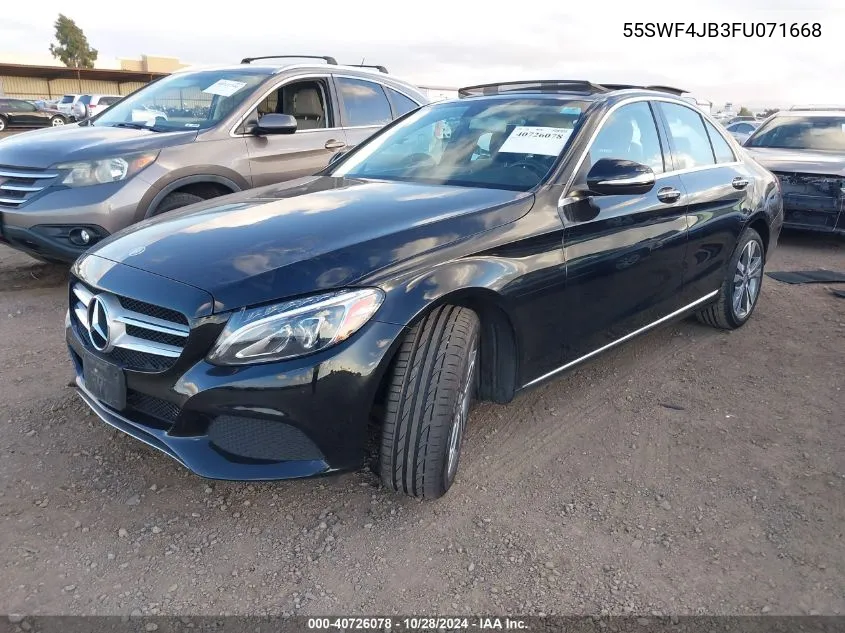 2015 Mercedes-Benz C 300 Luxury/Sport VIN: 55SWF4JB3FU071668 Lot: 40726078