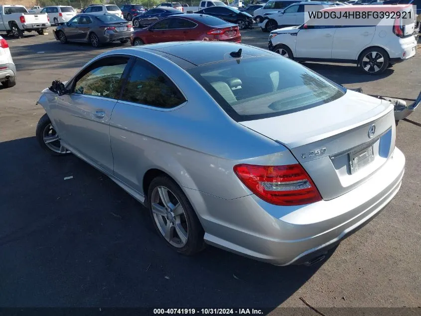 2015 Mercedes-Benz C 250 VIN: WDDGJ4HB8FG392921 Lot: 40741919