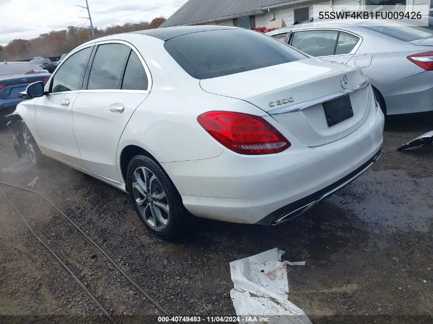 2015 Mercedes-Benz C 300 4Matic/Luxury 4Matic/Sport 4Matic VIN: 55SWF4KB1FU009426 Lot: 40749483