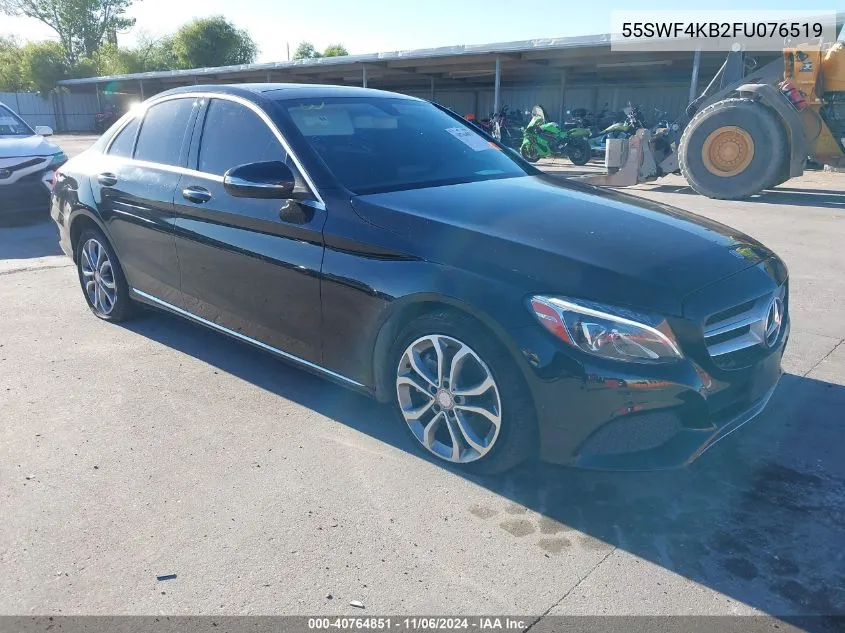 2015 Mercedes-Benz C 300 4Matic/Luxury 4Matic/Sport 4Matic VIN: 55SWF4KB2FU076519 Lot: 40764851