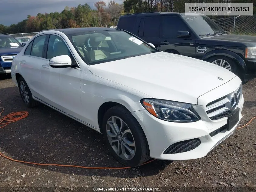 2015 Mercedes-Benz C 300 4Matic/Luxury 4Matic/Sport 4Matic VIN: 55SWF4KB6FU015853 Lot: 40768813