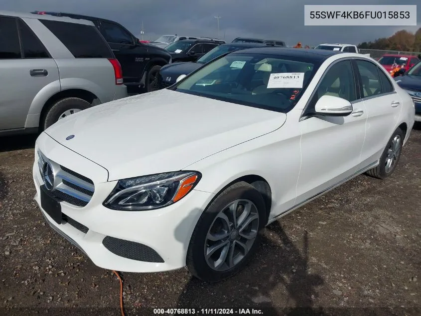 2015 Mercedes-Benz C 300 4Matic/Luxury 4Matic/Sport 4Matic VIN: 55SWF4KB6FU015853 Lot: 40768813