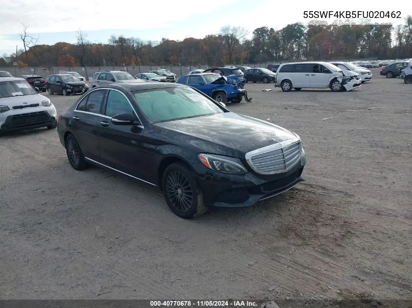 2015 Mercedes-Benz C 300 4Matic/Luxury 4Matic/Sport 4Matic VIN: 55SWF4KB5FU020462 Lot: 40770678