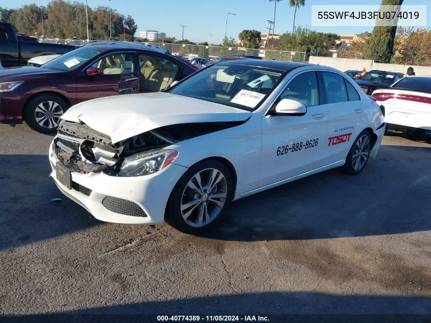 2015 Mercedes-Benz C 300 Luxury/Sport VIN: 55SWF4JB3FU074019 Lot: 40774389