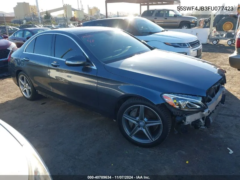 2015 Mercedes-Benz C 300 Luxury/Sport VIN: 55SWF4JB3FU077423 Lot: 40789634