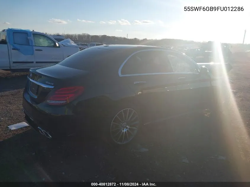 2015 Mercedes-Benz C 400 4Matic VIN: 55SWF6GB9FU012286 Lot: 40812872