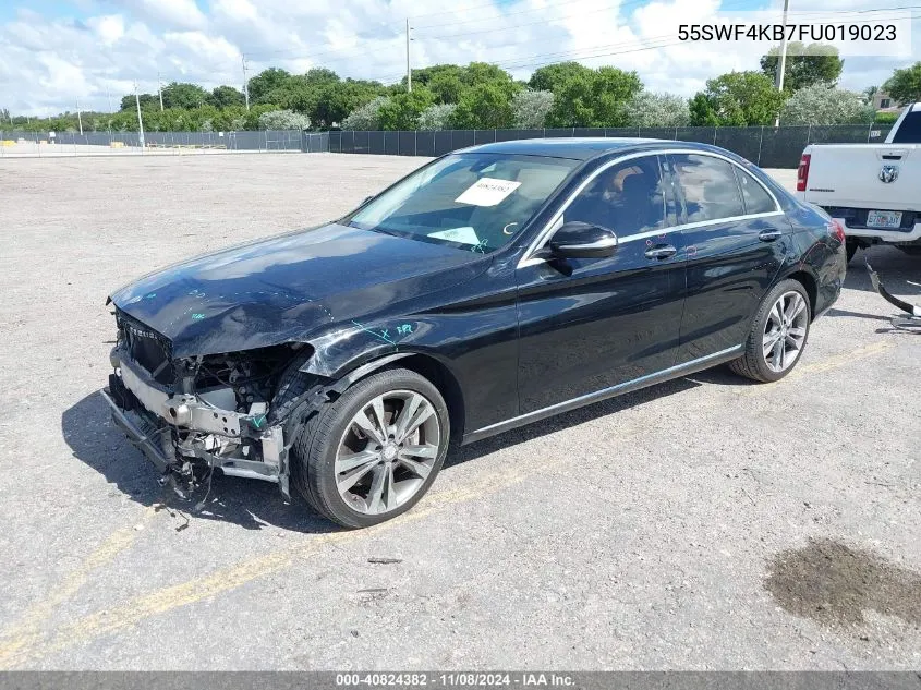 2015 Mercedes-Benz C 300 4Matic/Luxury 4Matic/Sport 4Matic VIN: 55SWF4KB7FU019023 Lot: 40824382