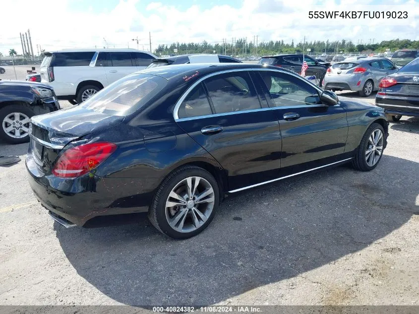 2015 Mercedes-Benz C 300 4Matic/Luxury 4Matic/Sport 4Matic VIN: 55SWF4KB7FU019023 Lot: 40824382