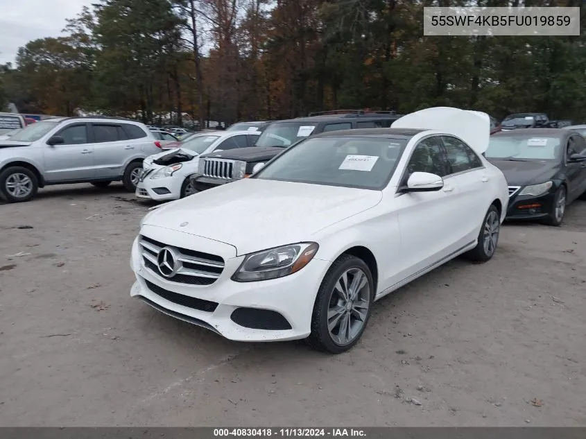 2015 Mercedes-Benz C 300 4Matic/Luxury 4Matic/Sport 4Matic VIN: 55SWF4KB5FU019859 Lot: 40830418