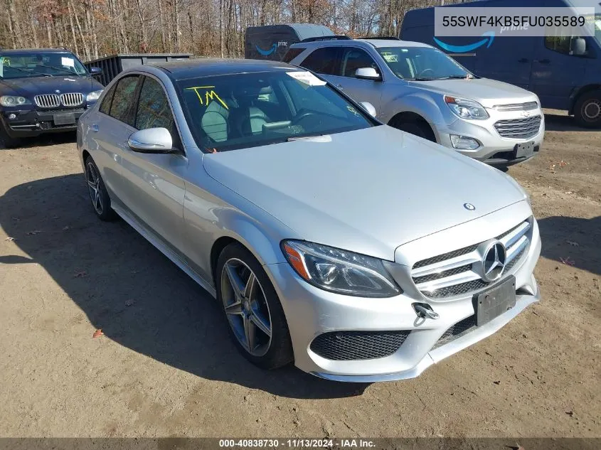 2015 Mercedes-Benz C 300 4Matic/Luxury 4Matic/Sport 4Matic VIN: 55SWF4KB5FU035589 Lot: 40838730