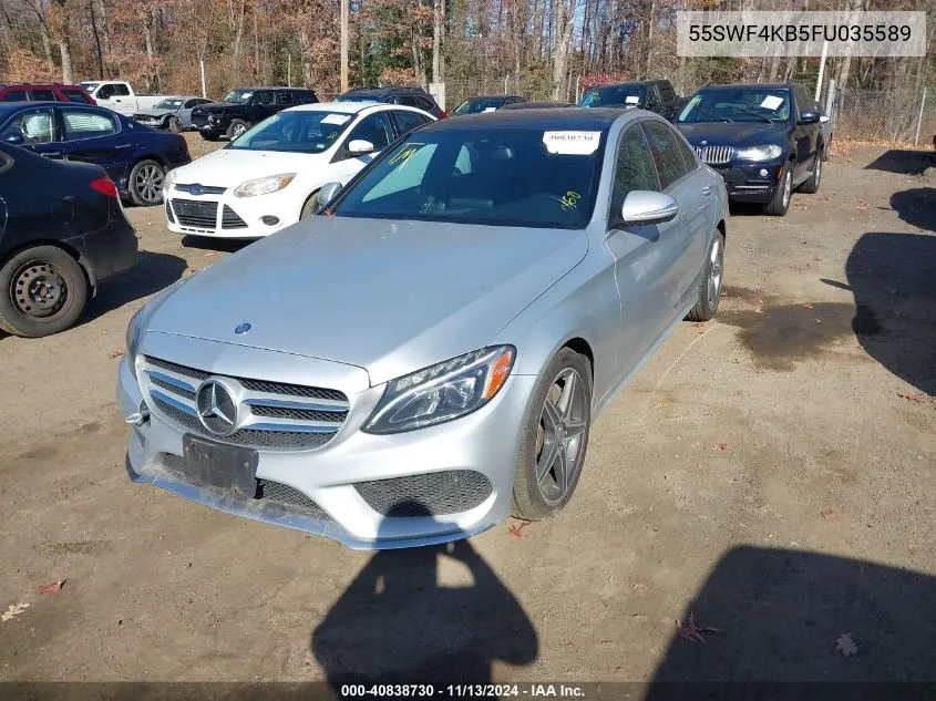 2015 Mercedes-Benz C 300 4Matic/Luxury 4Matic/Sport 4Matic VIN: 55SWF4KB5FU035589 Lot: 40838730