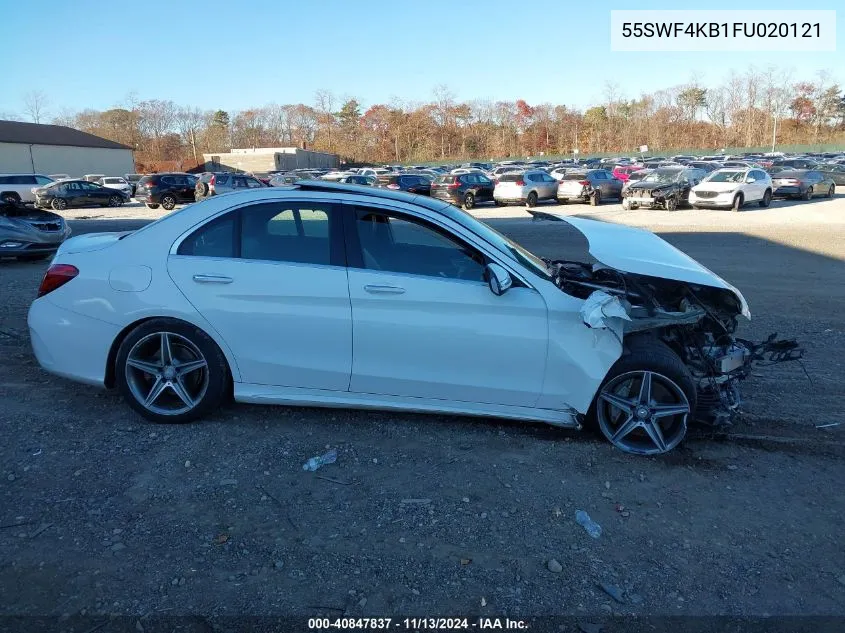 2015 Mercedes-Benz C 300 4Matic/Luxury 4Matic/Sport 4Matic VIN: 55SWF4KB1FU020121 Lot: 40847837