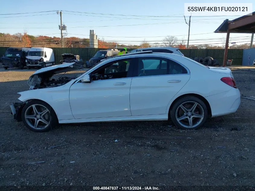 2015 Mercedes-Benz C 300 4Matic/Luxury 4Matic/Sport 4Matic VIN: 55SWF4KB1FU020121 Lot: 40847837