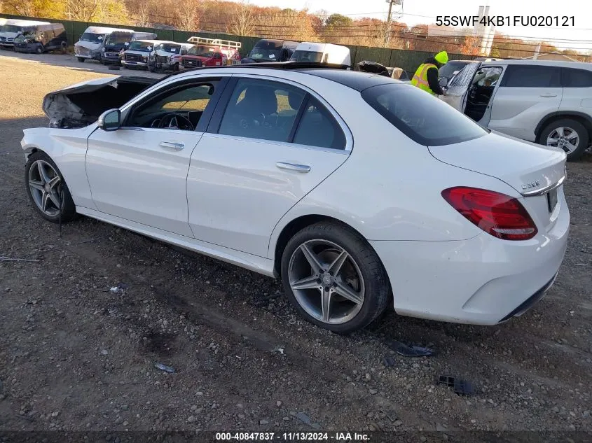 2015 Mercedes-Benz C 300 4Matic/Luxury 4Matic/Sport 4Matic VIN: 55SWF4KB1FU020121 Lot: 40847837