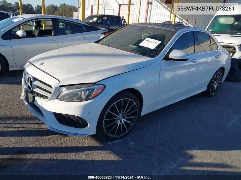 2015 Mercedes-Benz C 300 4Matic/Luxury 4Matic/Sport 4Matic VIN: 55SWF4KB7FU073261 Lot: 40866923