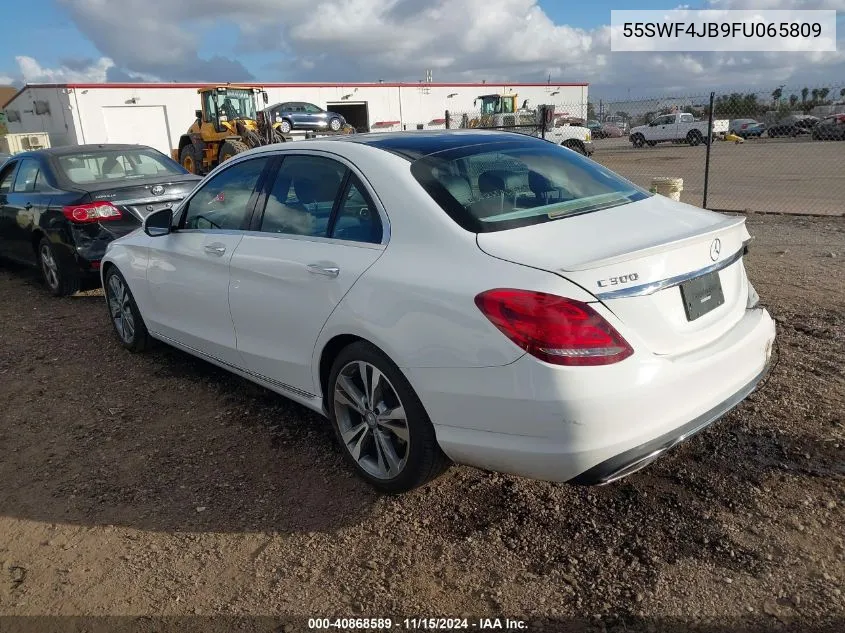 2015 Mercedes-Benz C 300 Luxury/Sport VIN: 55SWF4JB9FU065809 Lot: 40868589