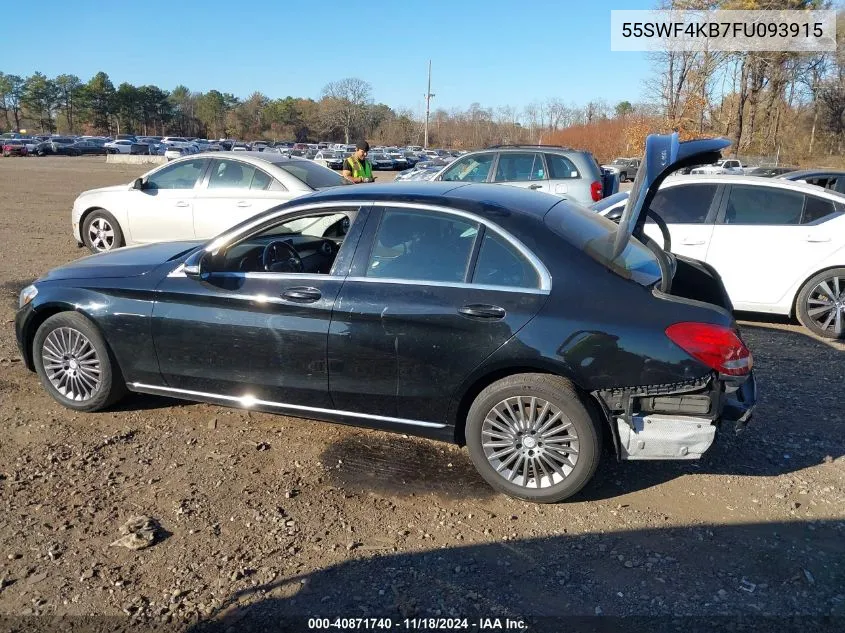 2015 Mercedes-Benz C 300 4Matic/Luxury 4Matic/Sport 4Matic VIN: 55SWF4KB7FU093915 Lot: 40871740