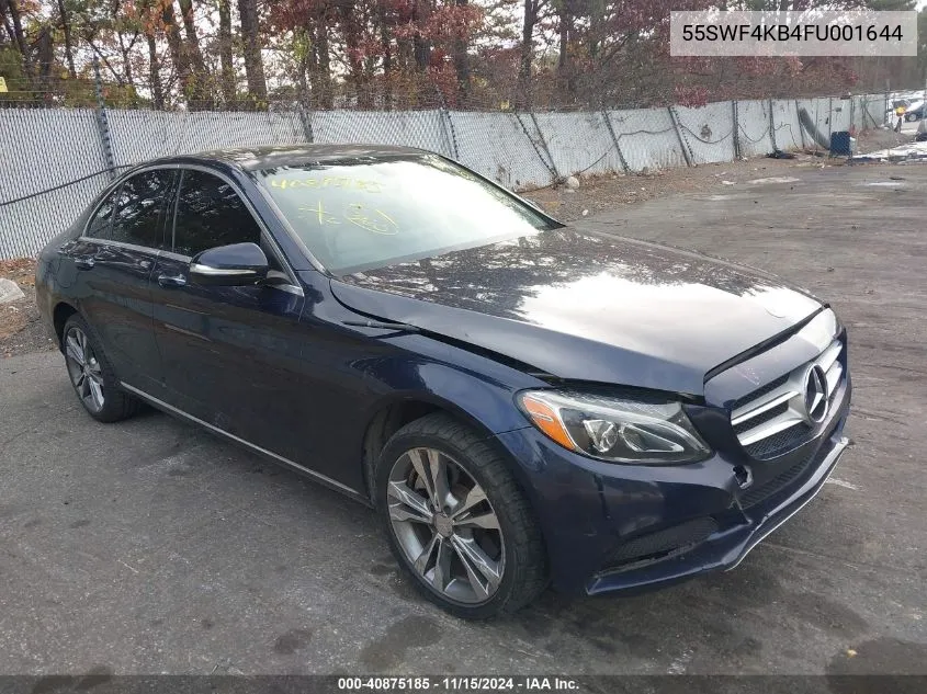 2015 Mercedes-Benz C 300 VIN: 55SWF4KB4FU001644 Lot: 40875185