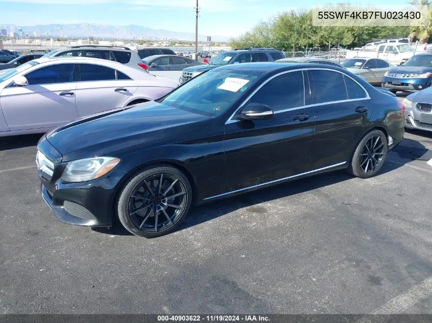 2015 Mercedes-Benz C 300 4Matic/Luxury 4Matic/Sport 4Matic VIN: 55SWF4KB7FU023430 Lot: 40903622