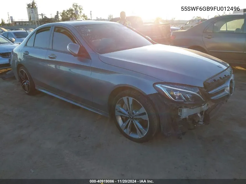 2015 Mercedes-Benz C 400 4Matic VIN: 55SWF6GB9FU012496 Lot: 40919086