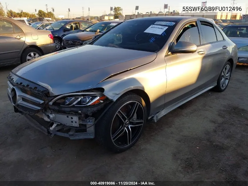 2015 Mercedes-Benz C 400 4Matic VIN: 55SWF6GB9FU012496 Lot: 40919086