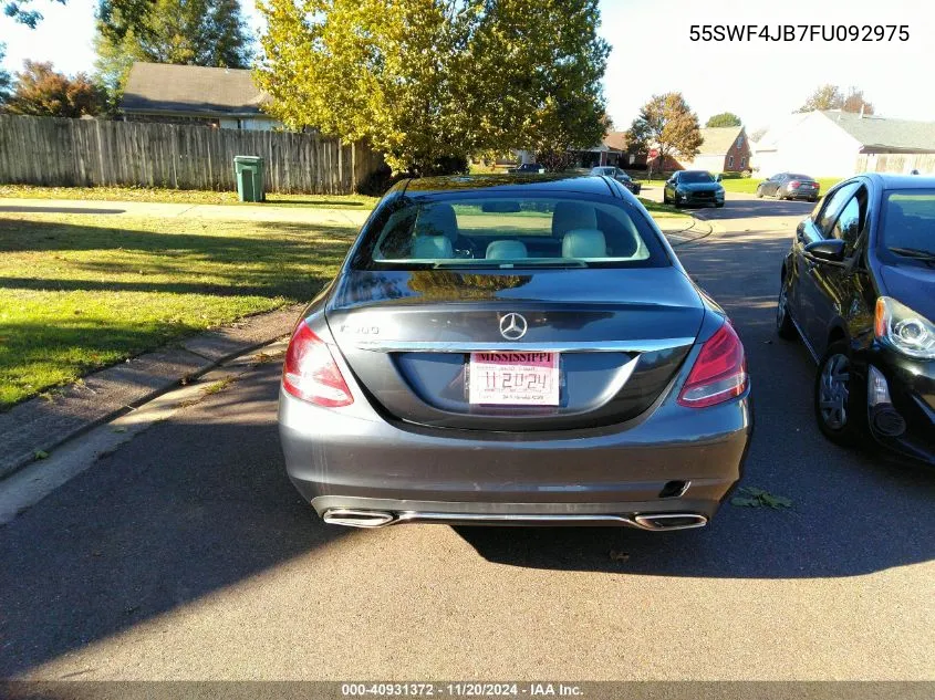 2015 Mercedes-Benz C 300 Luxury/Sport VIN: 55SWF4JB7FU092975 Lot: 40931372