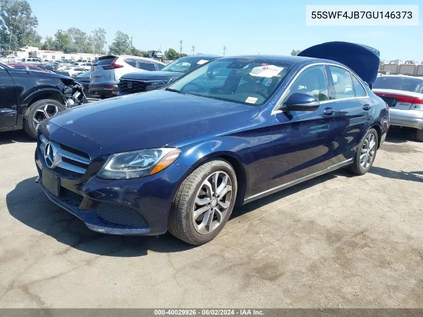 2016 Mercedes-Benz C 300 Luxury/Sport VIN: 55SWF4JB7GU146373 Lot: 40029926