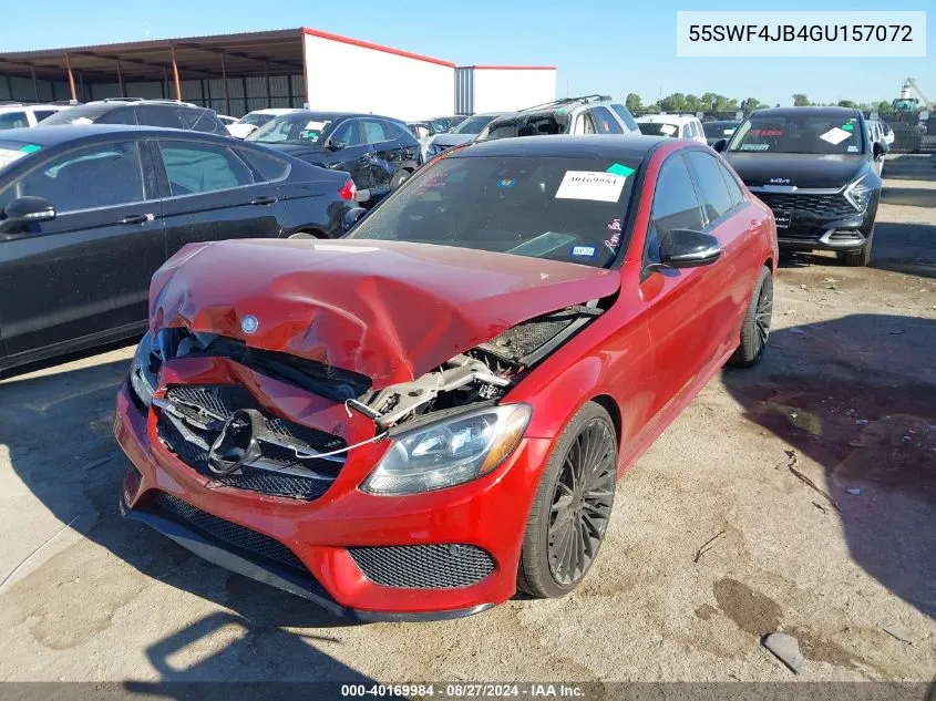 2016 Mercedes-Benz C 300 Luxury/Sport VIN: 55SWF4JB4GU157072 Lot: 40169984