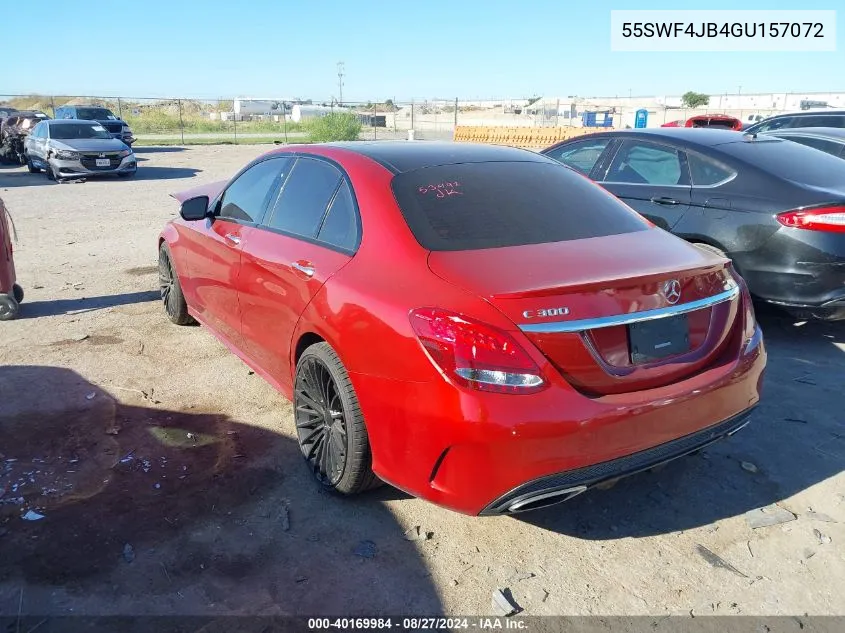 2016 Mercedes-Benz C 300 Luxury/Sport VIN: 55SWF4JB4GU157072 Lot: 40169984