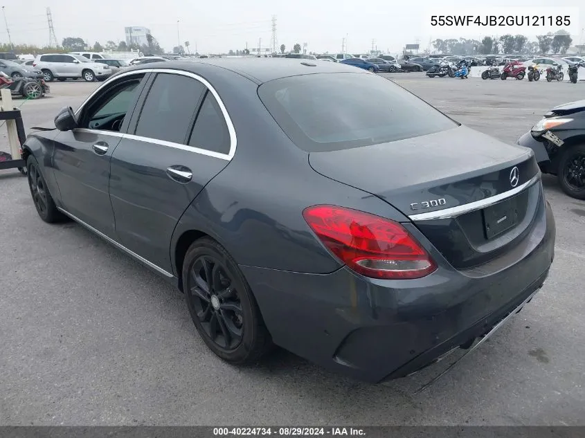 2016 Mercedes-Benz C 300 Luxury/Sport VIN: 55SWF4JB2GU121185 Lot: 40224734