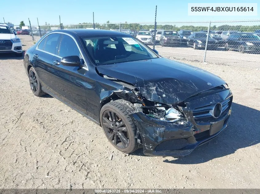 2016 Mercedes-Benz C 300 VIN: 55SWF4JBXGU165614 Lot: 40263725