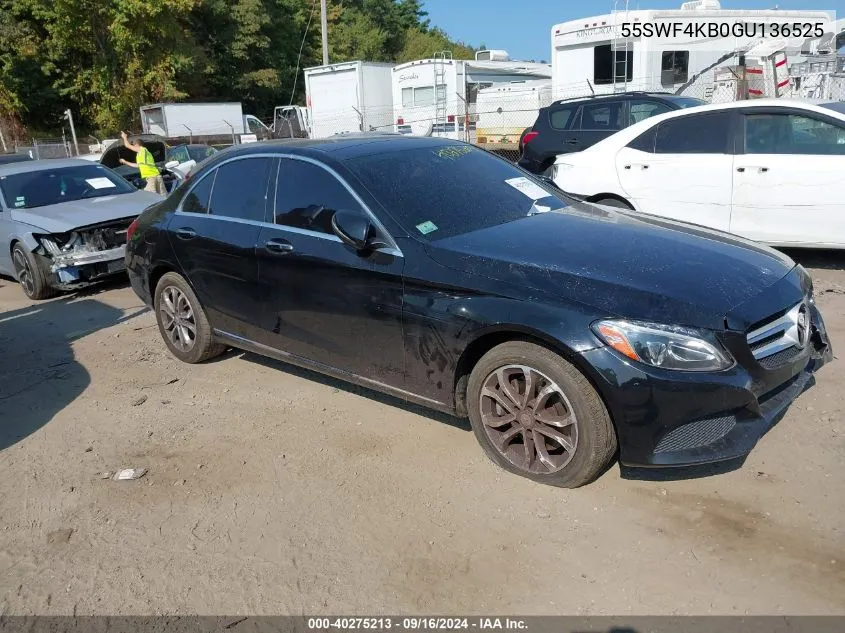 2016 Mercedes-Benz C 300 4Matic/Luxury 4Matic/Sport 4Matic VIN: 55SWF4KB0GU136525 Lot: 40275213