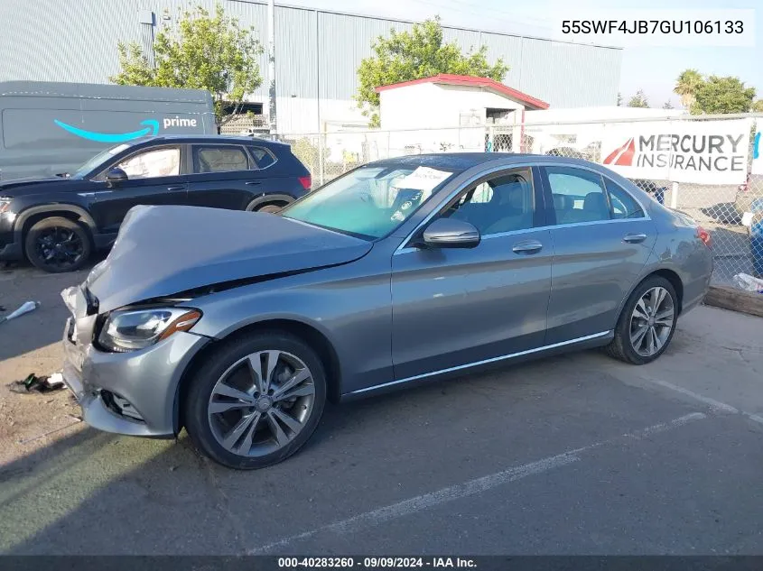 2016 Mercedes-Benz C 300 Luxury/Sport VIN: 55SWF4JB7GU106133 Lot: 40283260