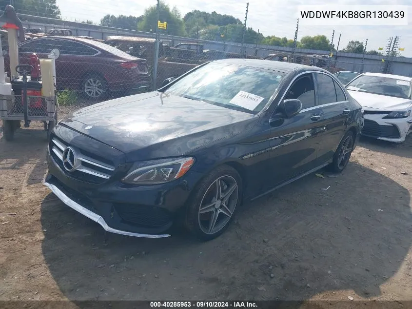 2016 Mercedes-Benz C 300 300 4Matic VIN: WDDWF4KB8GR130439 Lot: 40285953