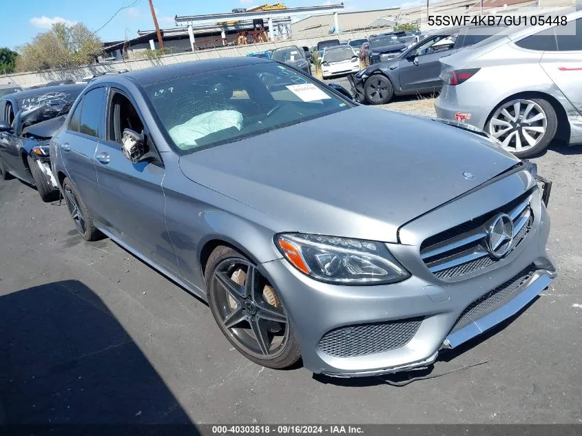 2016 Mercedes-Benz C 300 4Matic/Luxury 4Matic/Sport 4Matic VIN: 55SWF4KB7GU105448 Lot: 40303518