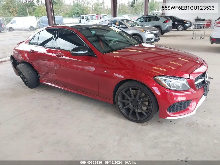 2016 Mercedes-Benz C 450 Amg 4Matic VIN: 55SWF6EB1GU123533 Lot: 40328936