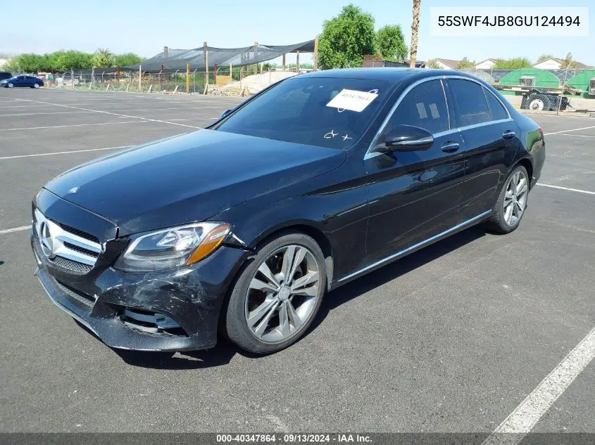 2016 Mercedes-Benz C 300 300 VIN: 55SWF4JB8GU124494 Lot: 40347864