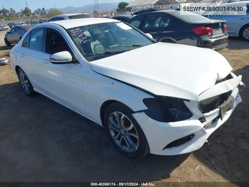 2016 Mercedes-Benz C 300 Luxury/Sport VIN: 55SWF4JB5GU149630 Lot: 40356174