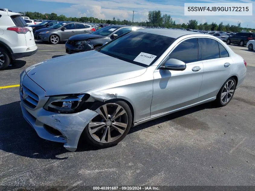 2016 Mercedes-Benz C 300 Luxury/Sport VIN: 55SWF4JB9GU172215 Lot: 40391687