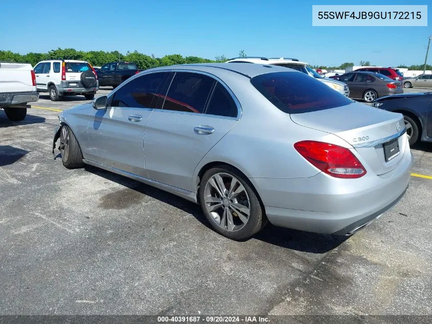 2016 Mercedes-Benz C 300 Luxury/Sport VIN: 55SWF4JB9GU172215 Lot: 40391687