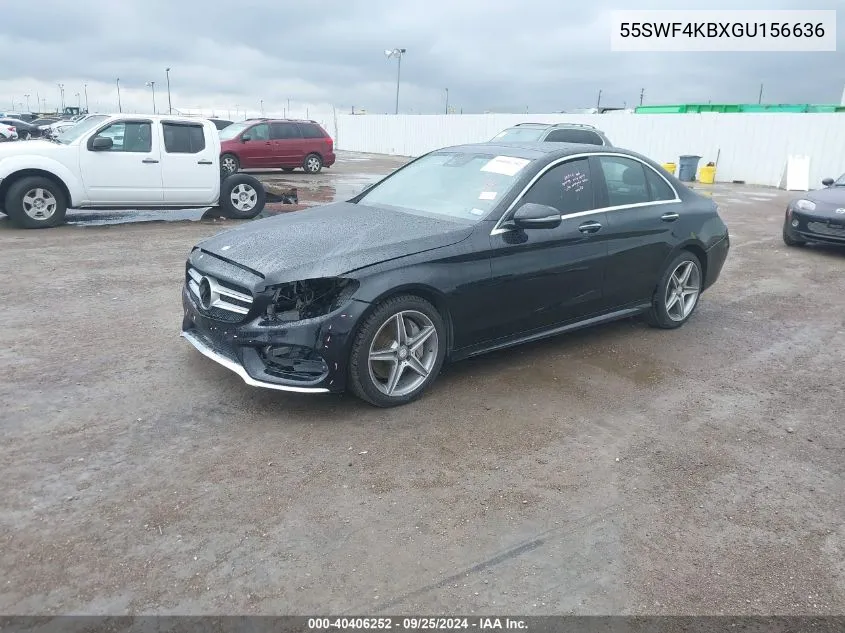 2016 Mercedes-Benz C 300 4Matic/Luxury 4Matic/Sport 4Matic VIN: 55SWF4KBXGU156636 Lot: 40406252