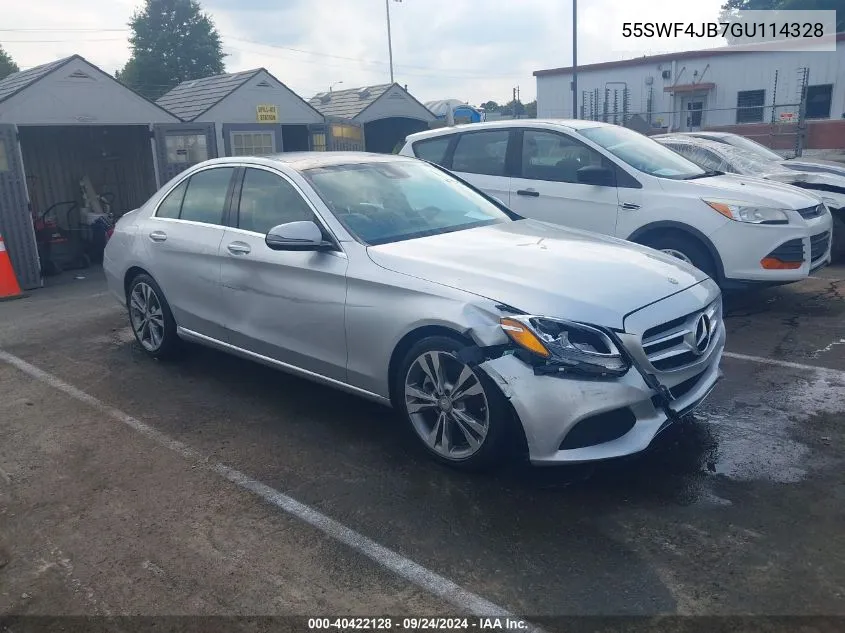 2016 Mercedes-Benz C 300 Luxury/Sport VIN: 55SWF4JB7GU114328 Lot: 40422128