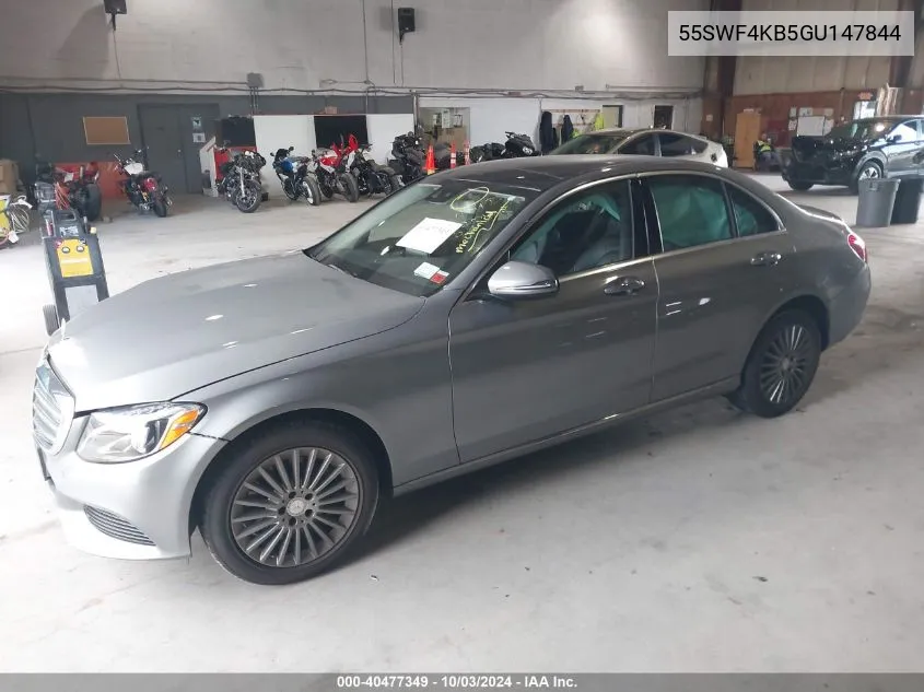 2016 Mercedes-Benz C 300 4Matic/Luxury 4Matic/Sport 4Matic VIN: 55SWF4KB5GU147844 Lot: 40477349