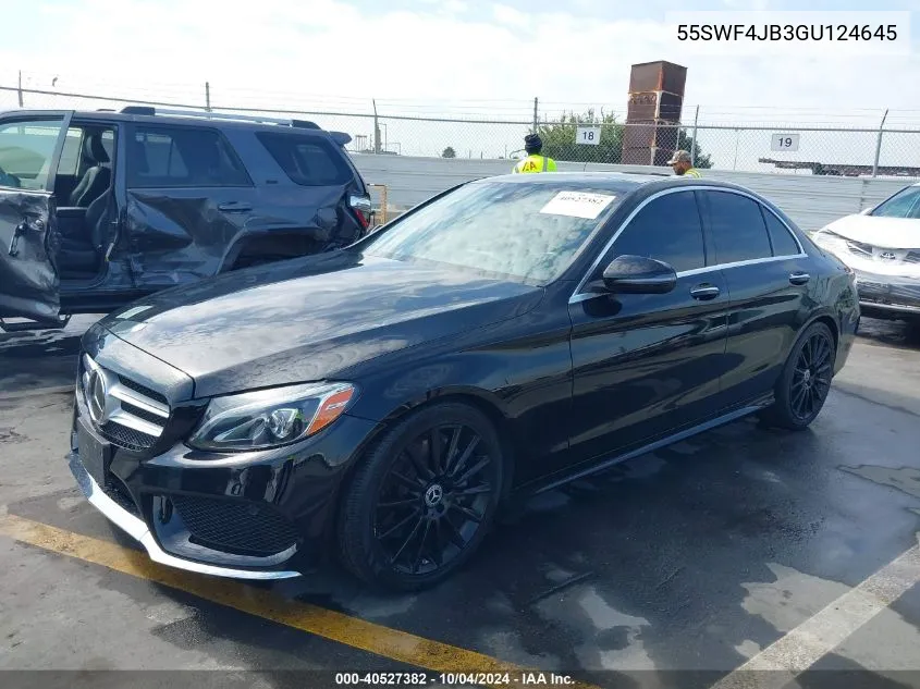 2016 Mercedes-Benz C 300 Luxury/Sport VIN: 55SWF4JB3GU124645 Lot: 40527382