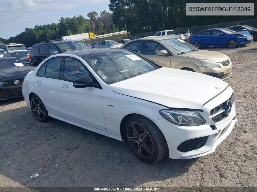 2016 Mercedes-Benz C 450 Amg 4Matic VIN: 55SWF6EB9GU143349 Lot: 40533670